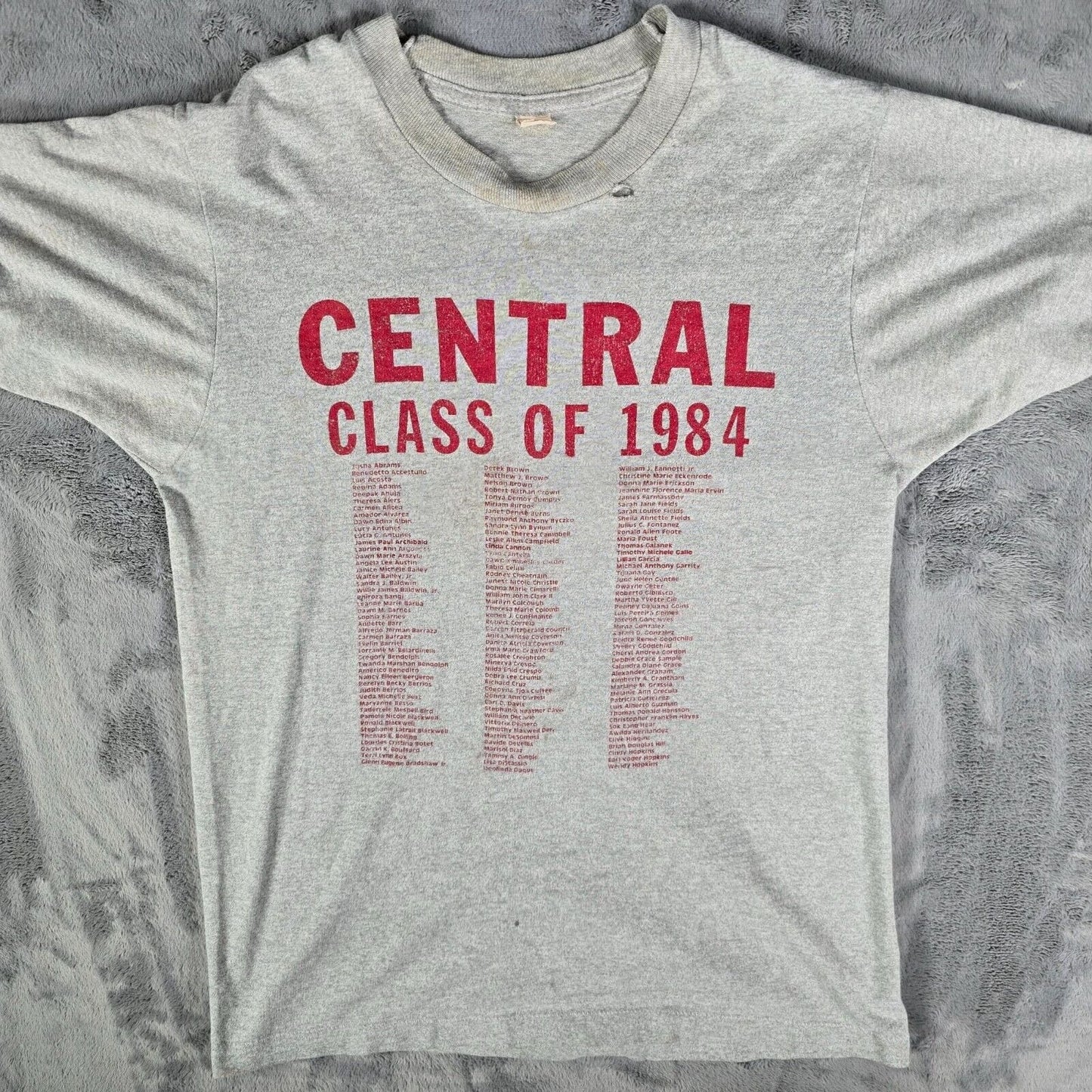 Vintage Central High School Bridgeport, Connecticut "Class of 1984" T-Shirt (XS)
