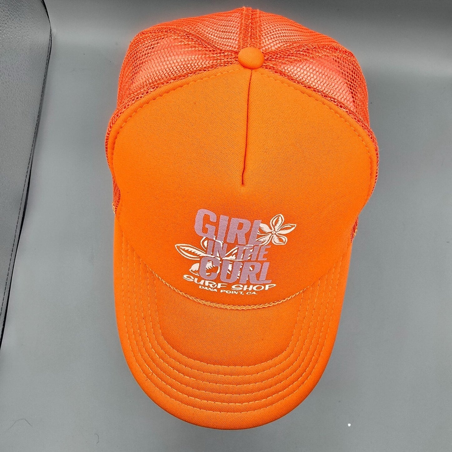 Girl In The Curl Surf Shop Dana Point, CA. Orange Otto Trucker Hat