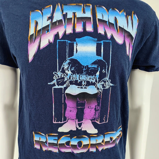 Ripple Junction Death Row Records Chrome Logo Rap Graphic T-Shirt (Medium)