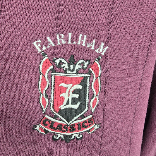 Vintage 1990s JanSport Made in USA "Earlham Classics" Burgundy Sweatshirt (XL)