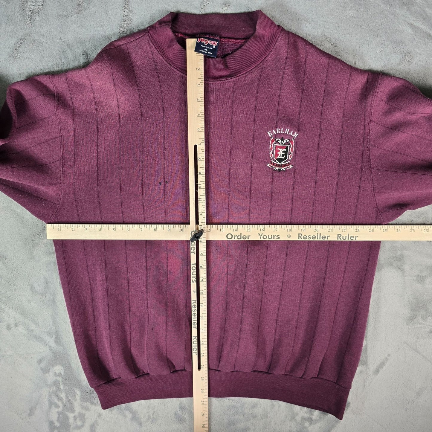 Vintage 1990s JanSport Made in USA "Earlham Classics" Burgundy Sweatshirt (XL)
