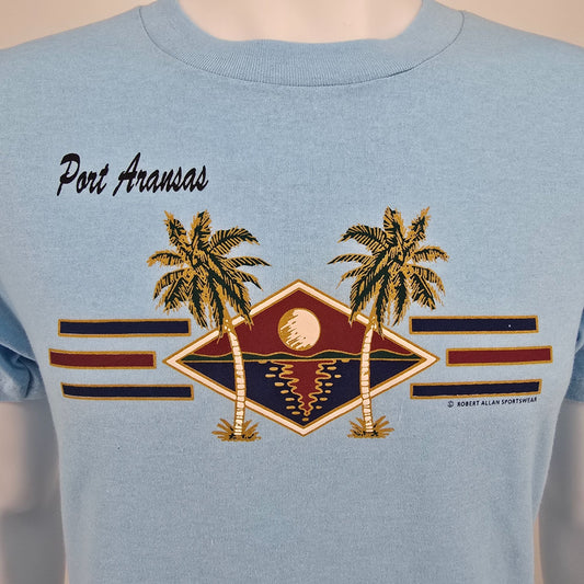 Vintage 1980s Robert Allan Sportswear Port Aransas Texas Gulf Coat T-Shirt (M)