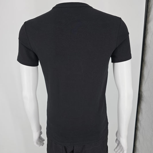 Tom Ford T4M09-004 Black Stretch Cotton V-Neck Luxury/Designer T-Shirt (S)