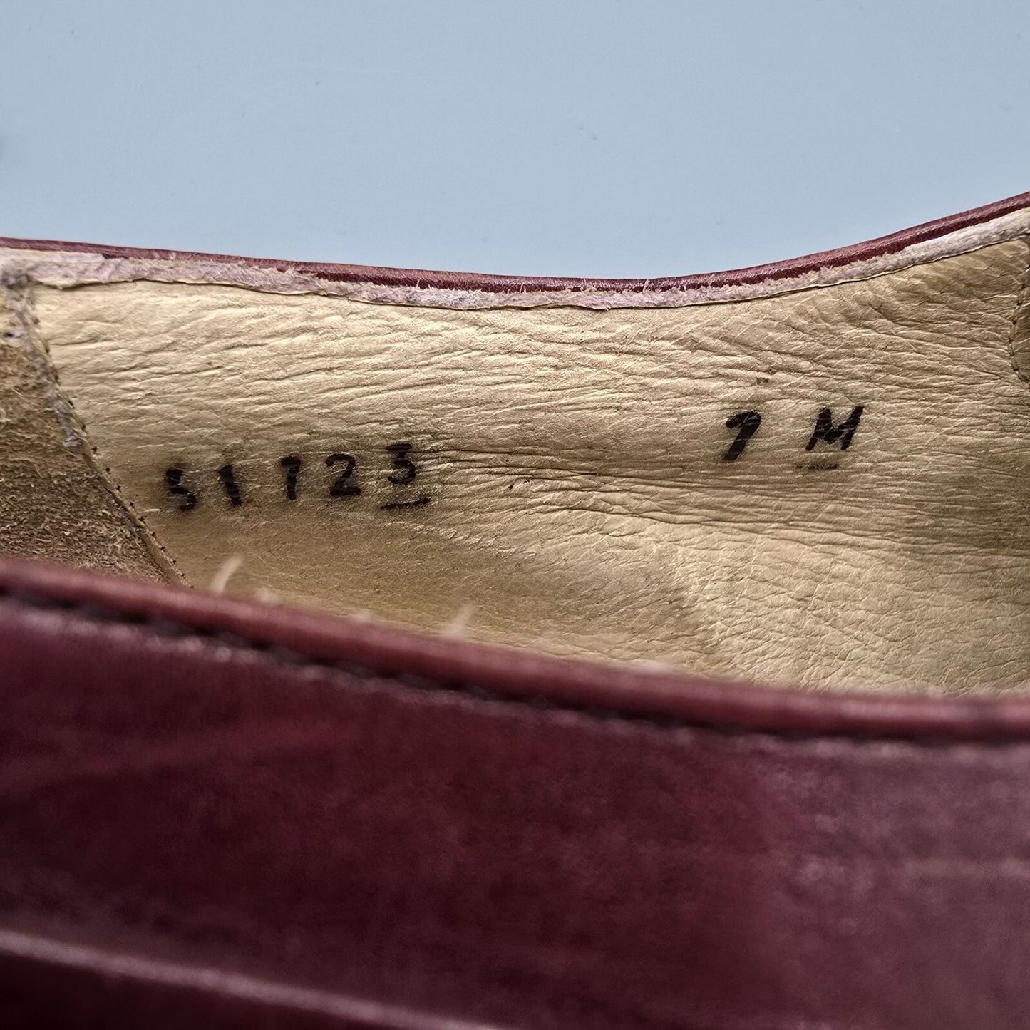 Brassboot Made in Italy Men's Burgundy Leather Oxford Dress Shoes (Size 7M)