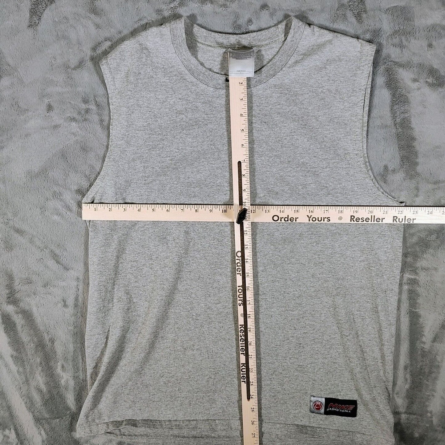Vintage Made in USA Nike Basketball Gray Sleeveless Tank (Large)