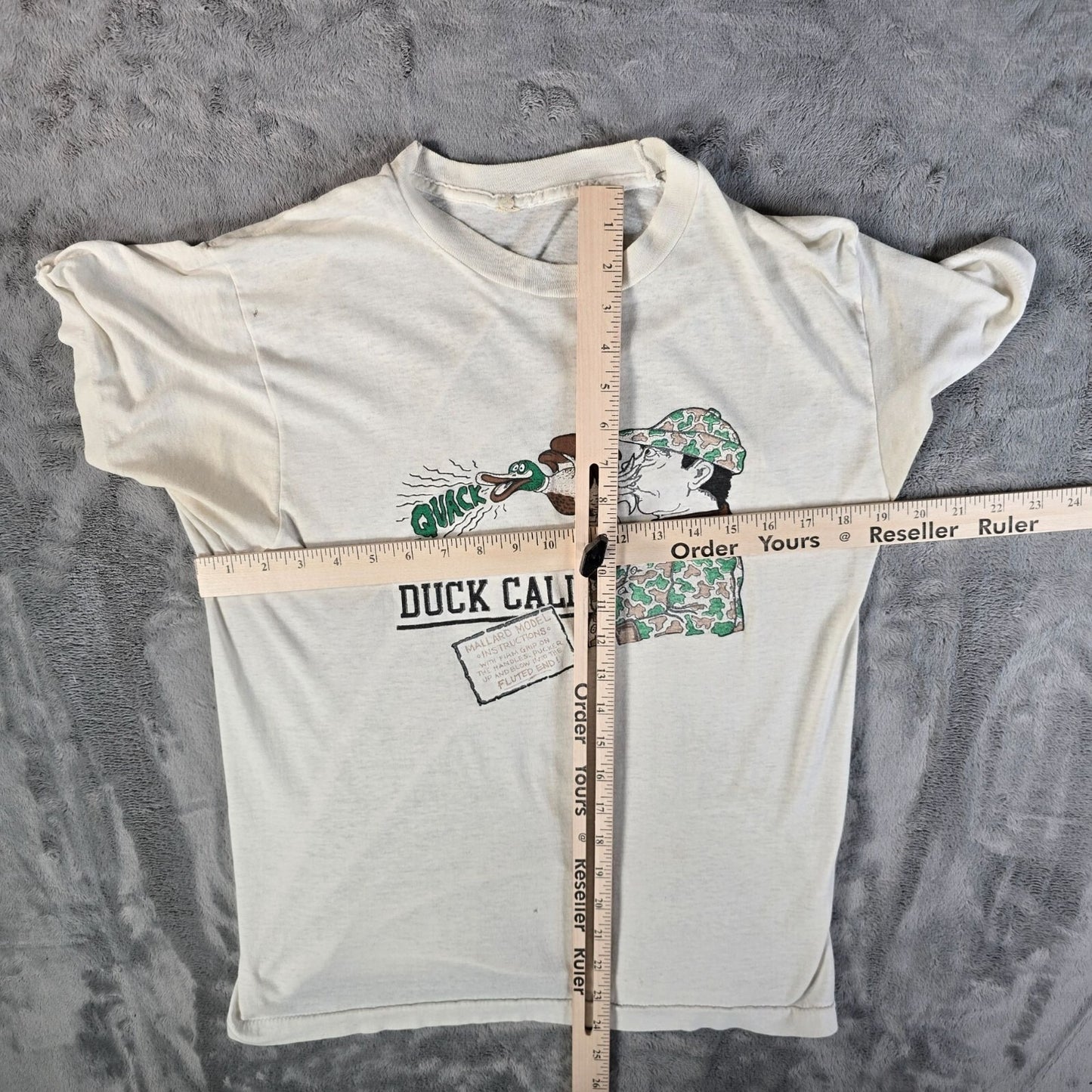 Vintage 1980s Screen Stars All-American Duck Call Thin Novelty T-Shirt (M)
