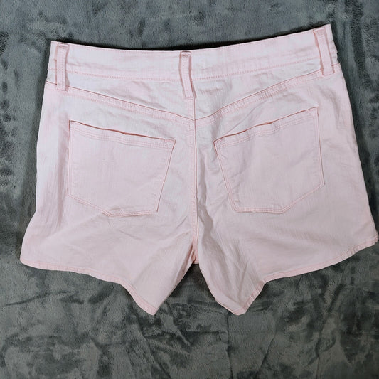 Jessica Simpson Women's Pink High Rise Relaxed Fit Side Slit Short (Size 8)