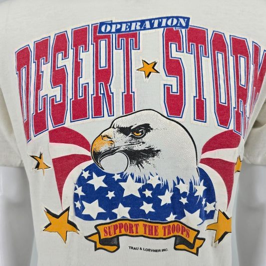 Distressed Vintage 1990s Trau & Loevner Operation Desert Storm T-Shirt (M/L)