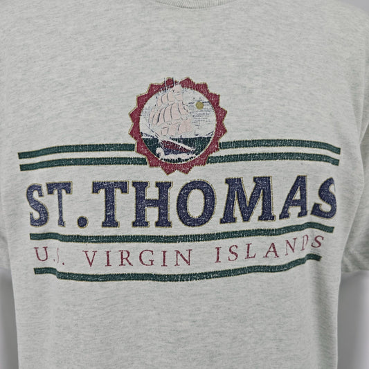 Distressed Vintage 1990s St. Thomas U.S. Virgin Islands Souvenir T-Shirt (XL)
