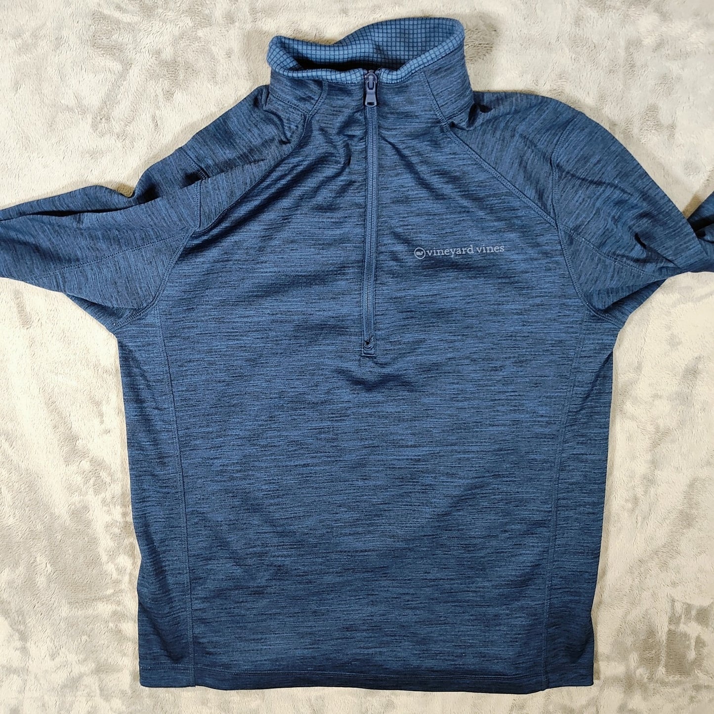 Vineyard Vines Sankaty Performance Nautical Navy Quarter Zip Jacket (Small)