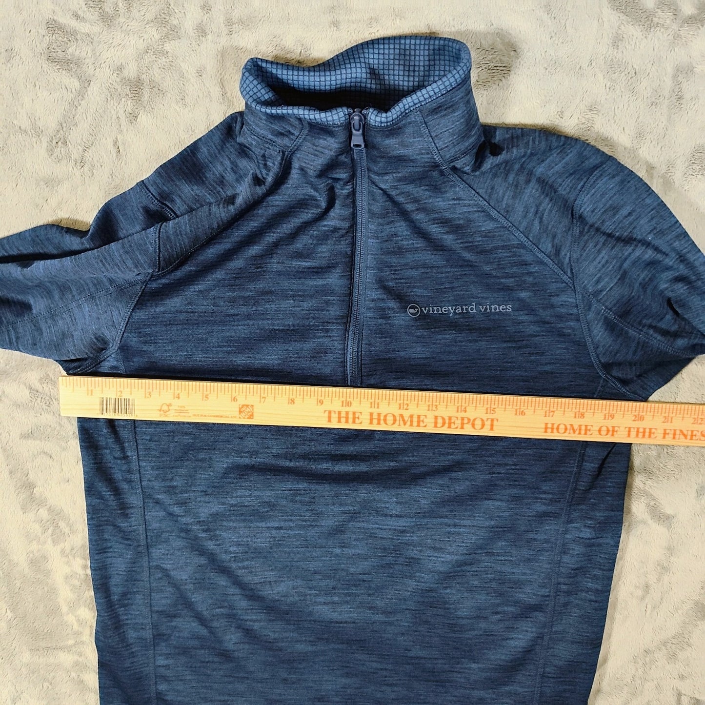 Vineyard Vines Sankaty Performance Nautical Navy Quarter Zip Jacket (Small)