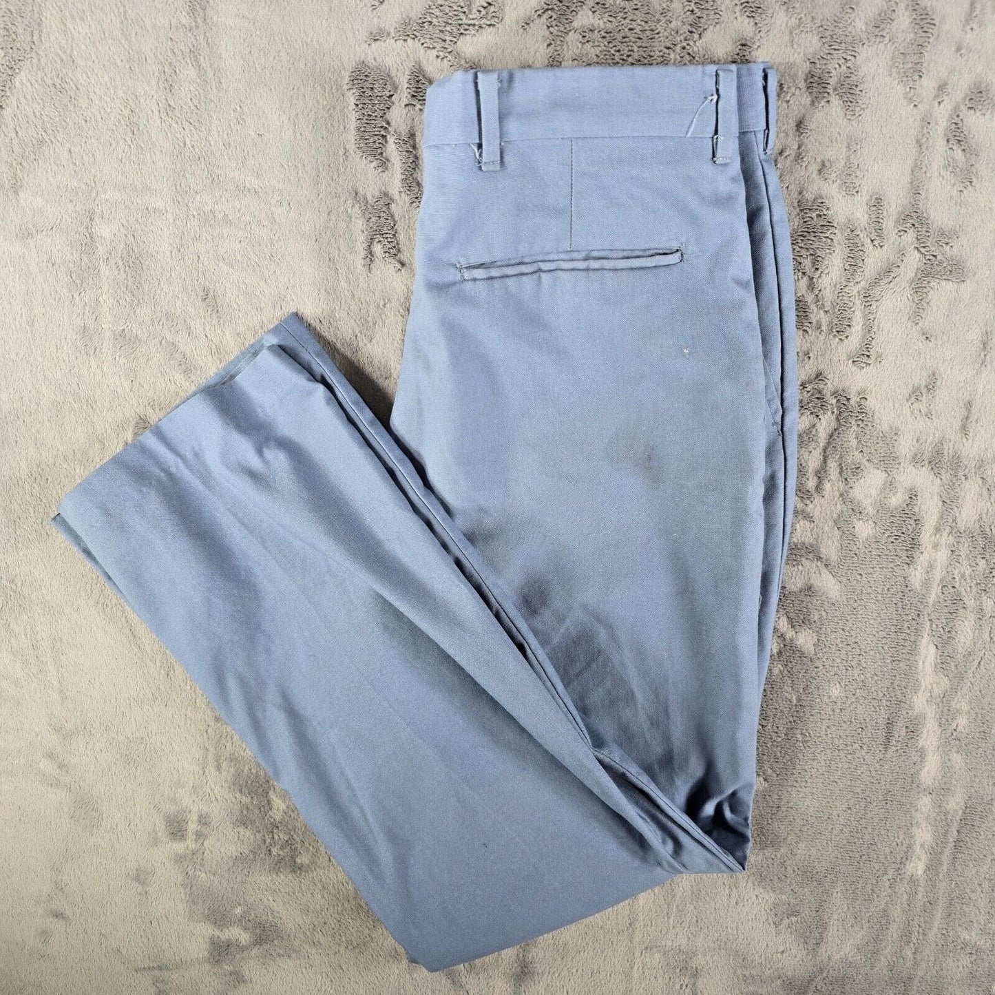 Vintage 1980s Wrangler Made in USA Light Blue Western Dress Slacks (32x29) *Flaw