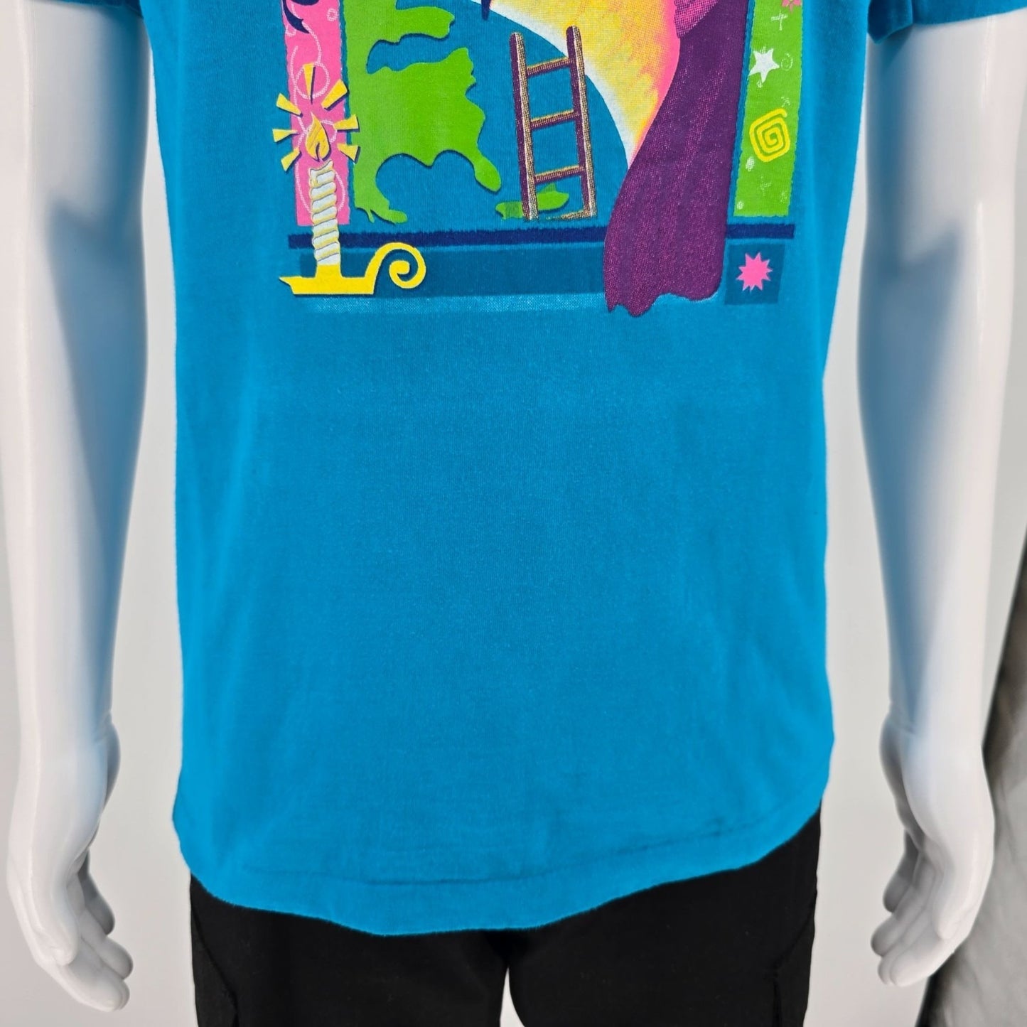 Vintage 1990s Girl Scouts 1998 "Just Imagine" Single Stitch Blue T-Shirt (M)