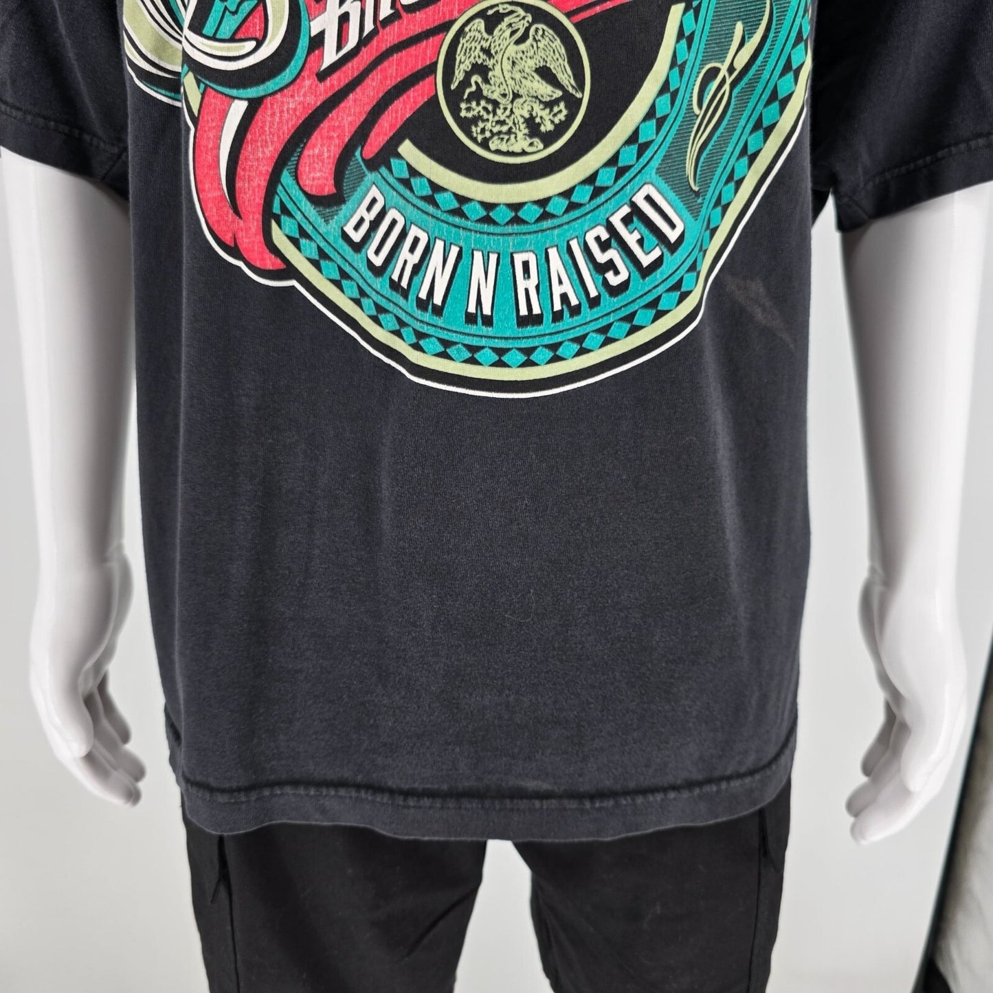 2010s Dyse One Chicano Born N Raised "Brown & Proud" Black T-Shirt (3XL) *Fair