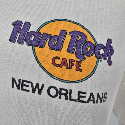 Vintage 1990s Made in USA Hard Rock Cafe New Orleans Guitar Graphic T-Shirt (XL)