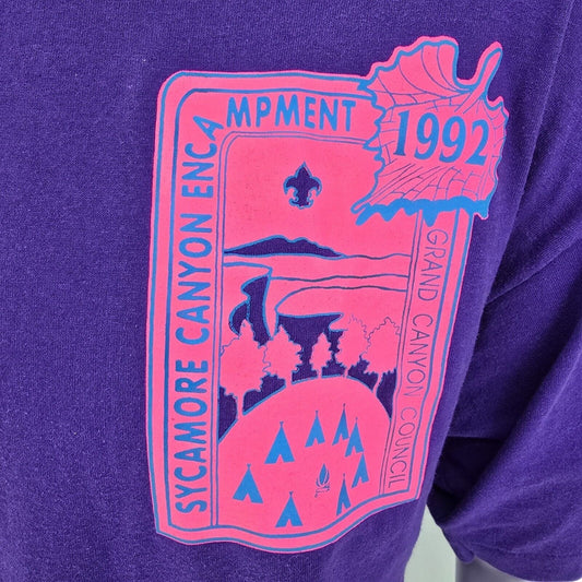 Vintage 1992 Sycamore Canyon Encampment Grand Canyon Council T-Shirt (XL/XXL)