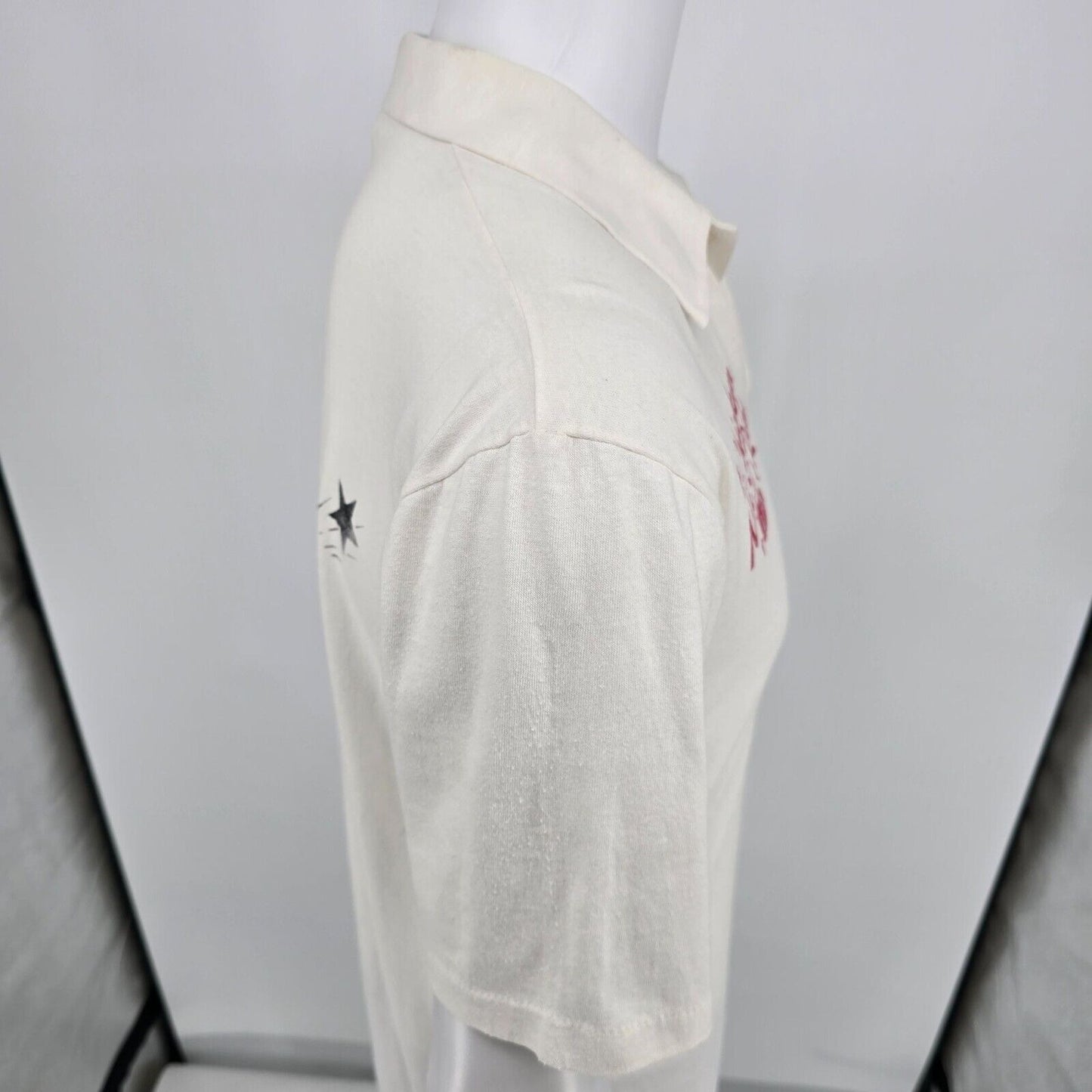 Vintage 1980s Sportswear #1 Mr. Chicken + Ribs "Krash Dog Kelly" Polo Shirt (L)