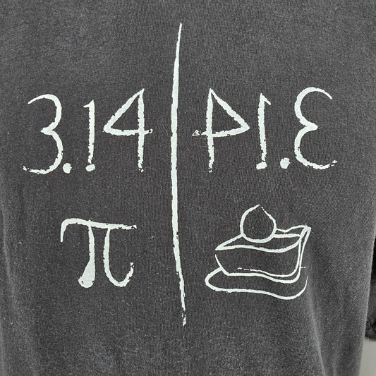 2010s Delta Pro Weight 3.14 Pi vs. Pie Faded Black Graphic T-Shirt (2XL/3XL)