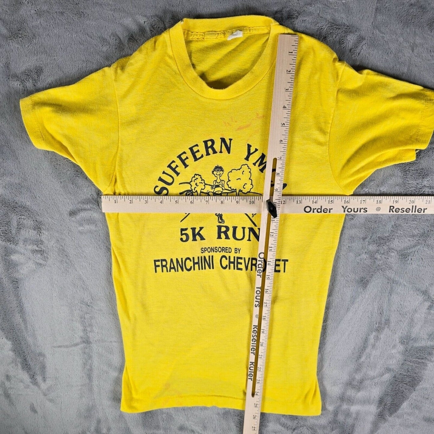 Vintage 1980s Suffern YMCA 5k Run Sponsored by Franchini Chevrolet T-Shirt (XS)