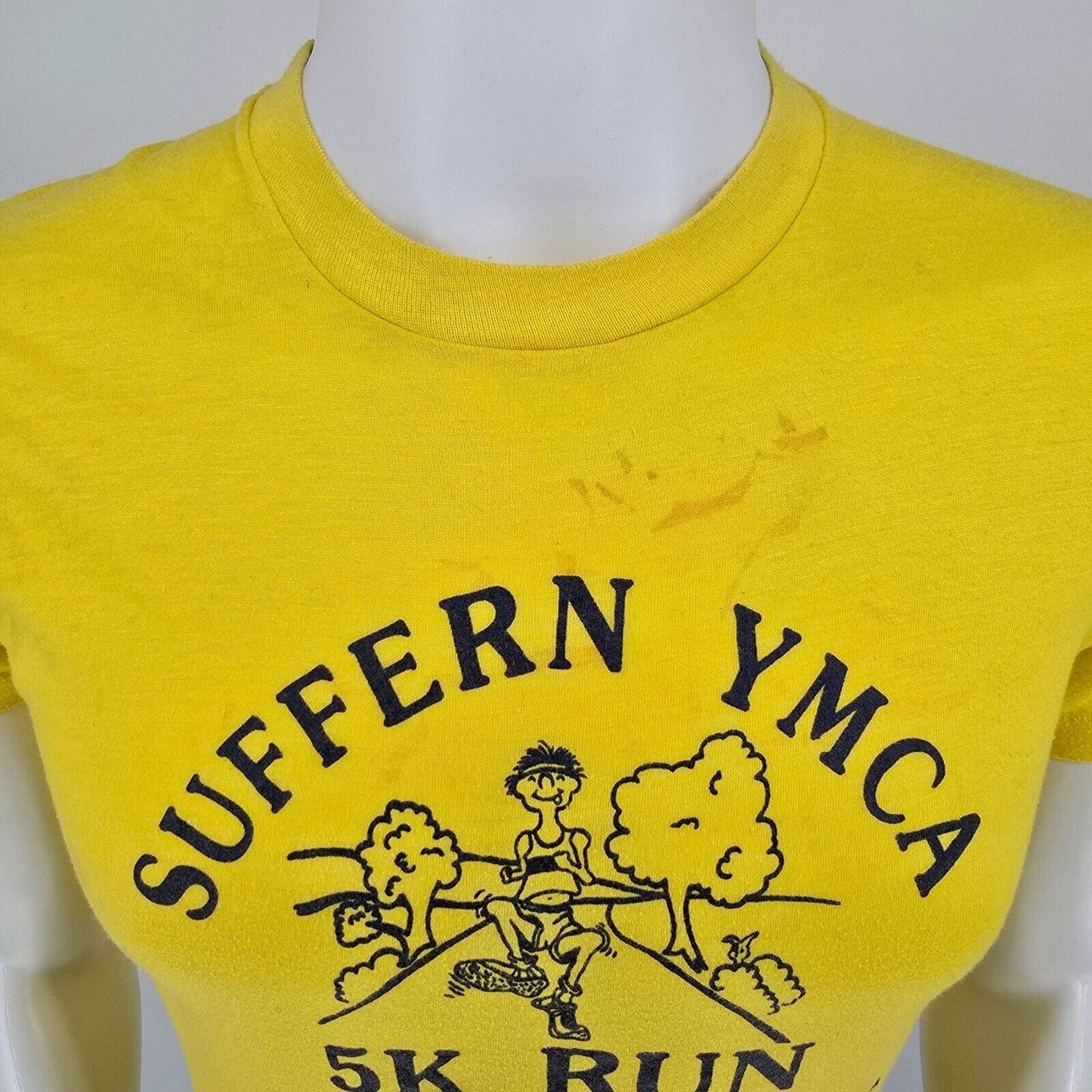 Vintage 1980s Suffern YMCA 5k Run Sponsored by Franchini Chevrolet T-Shirt (XS)