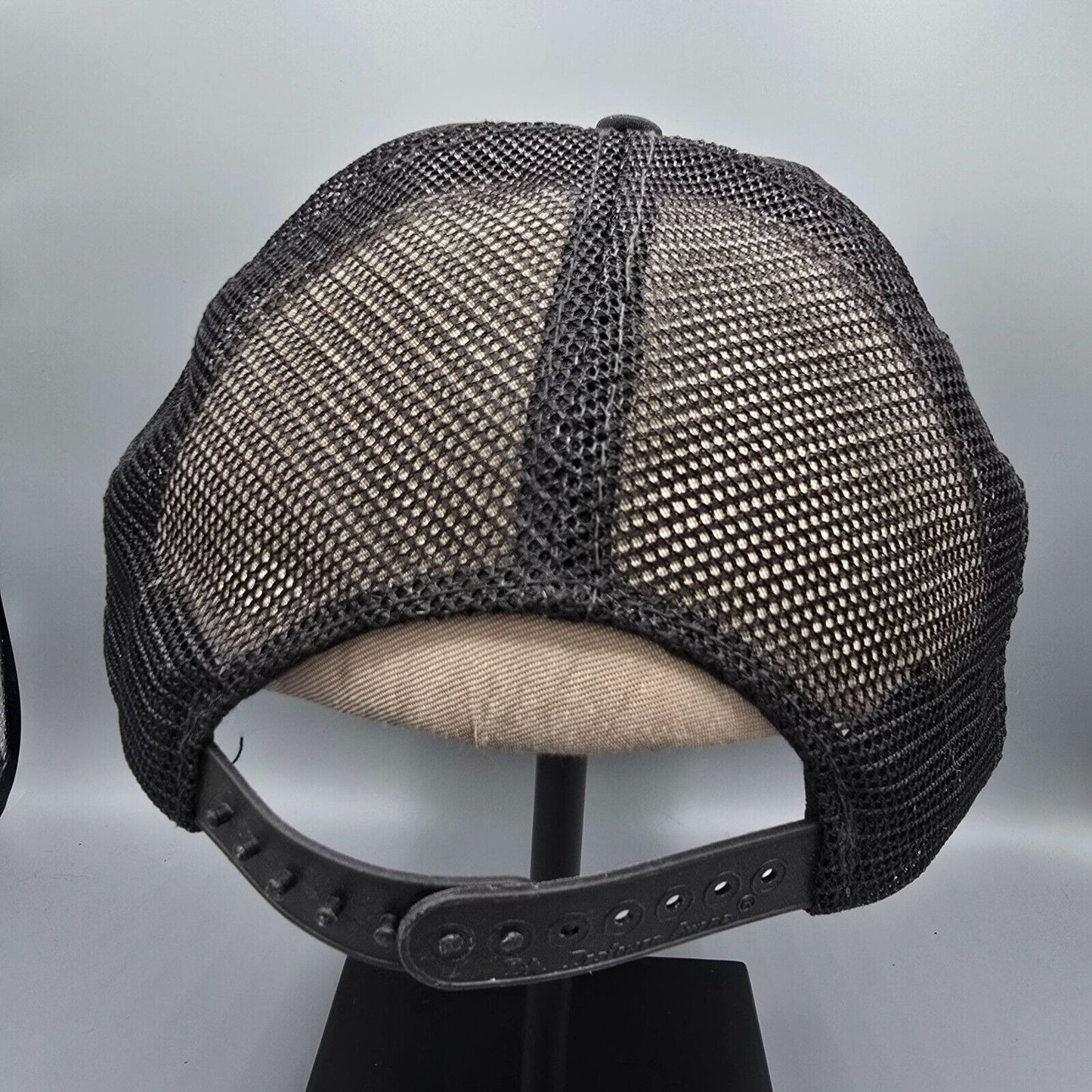Vintage 1980s Amprobe Logo Mesh Snapback Black Designer Award Trucker Hat