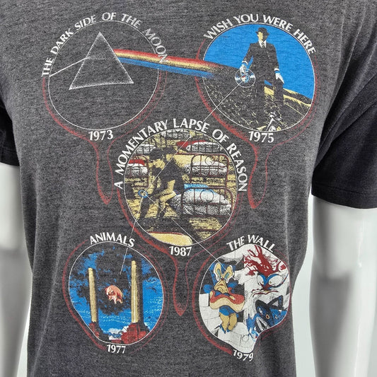 Distressed Vintage 1987 Pink Floyd A Momentary Lapse of Reason Gray T-Shirt (M)