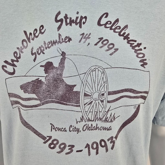 Vintage 1991 Cherokee Strip Celebration Ponca City, Oklahoma T-Shirt (XL)