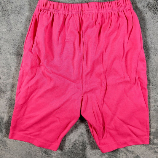Vintage 1990s Hot Pink Miss Juli Womens Elastic Waist Spandex Aerobic Shorts S