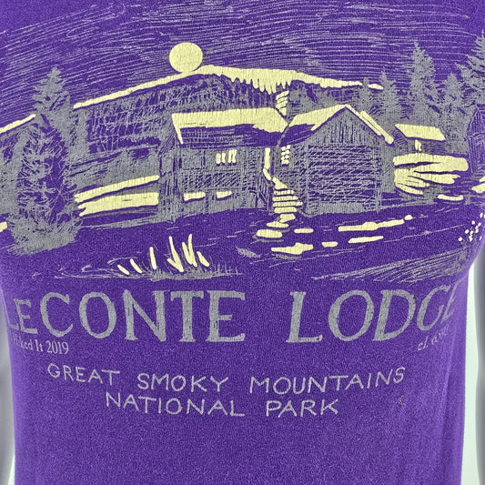 2019 Great Smoky Mountains National Park LeConte Lodge Purple T-Shirt (S) *Fair