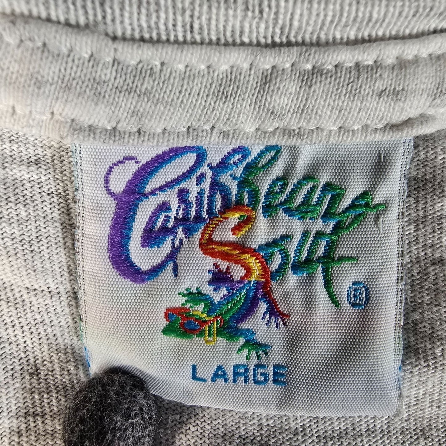 Vintage 1990s Caribbean Soul Damsel in Distress Lobster Graphic T-Shirt (L)