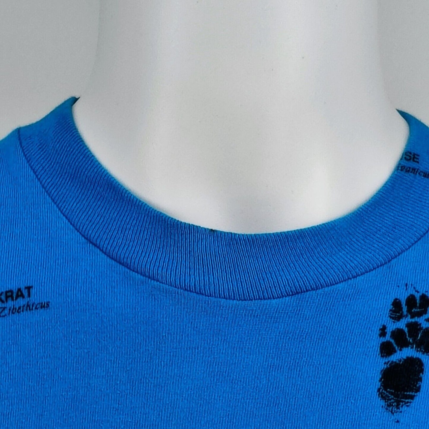 Vintage Single Stitch Lutsen Mountains All Over Print Animal Tracks T-Shirt (L)