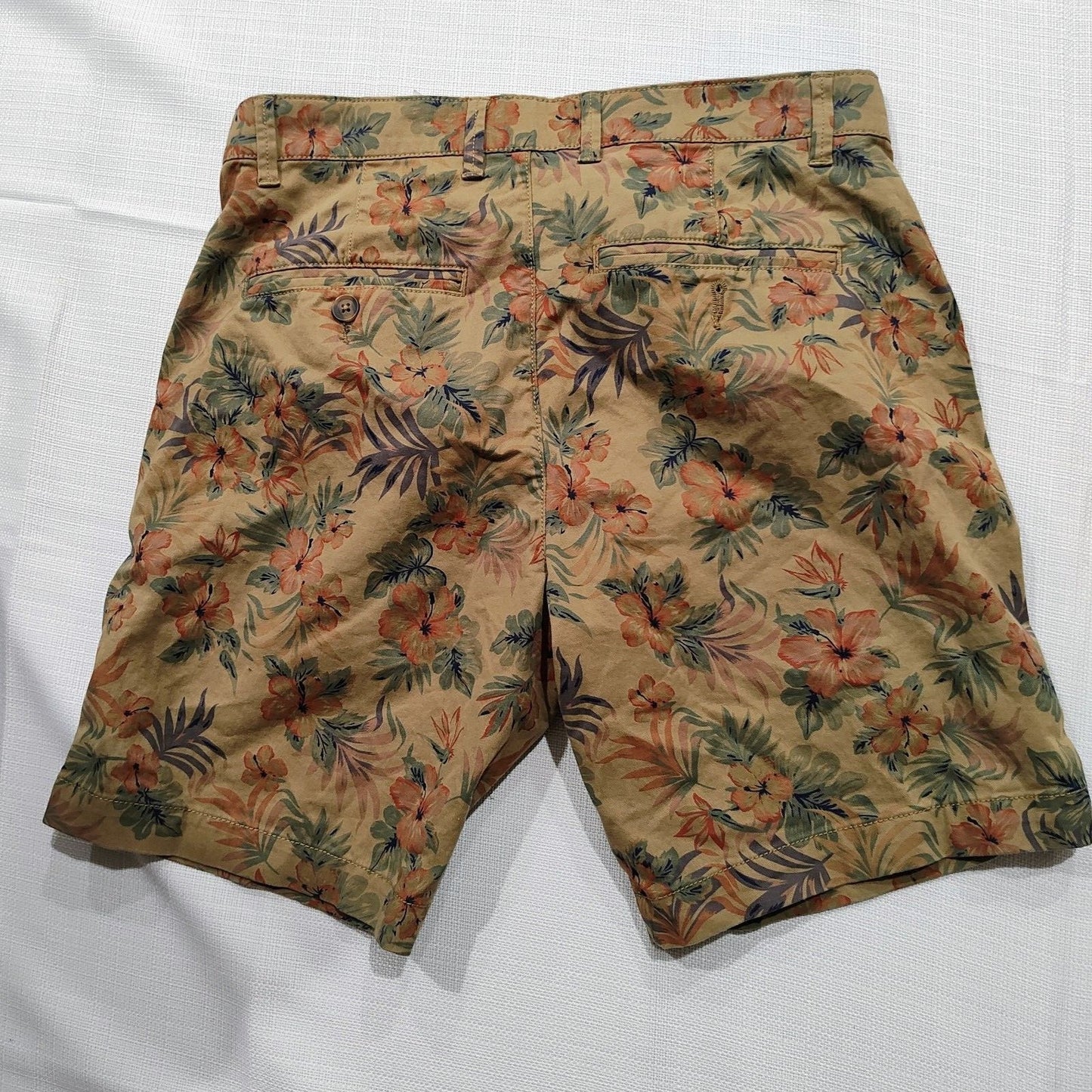 Ricky Singh "Denim & Flower" Brown Floral Pattern 7.5" Inseam Shorts (Sjze 29)