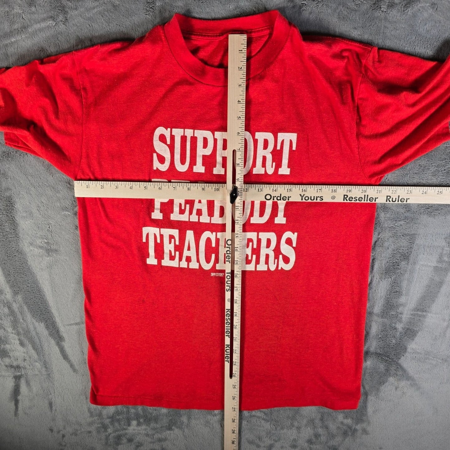 Vintage 1980s "Support Peabody Teachers" 1988 Union Strike T-Shirt (M/L)