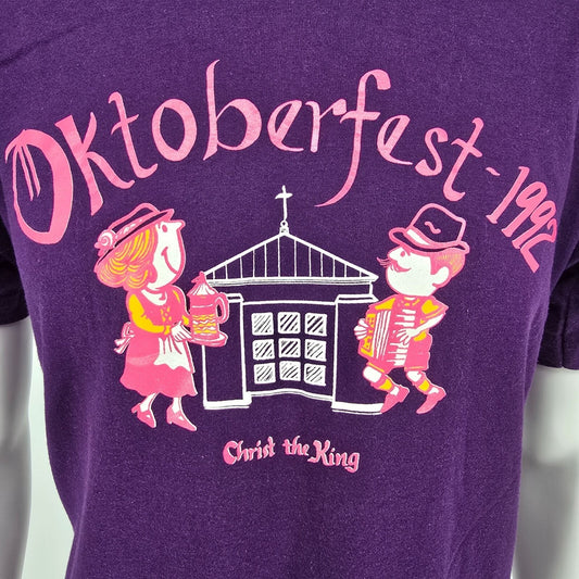 Vintage Screen Stars Best 1990s Oktoberfest 1992 Christ the King T-Shirt (M)