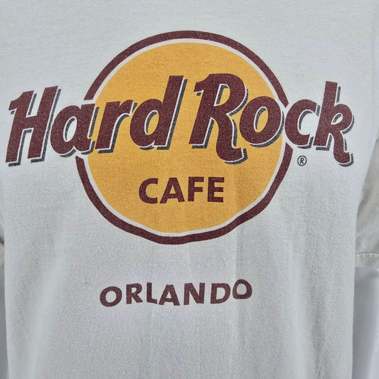 Vintage Y2K/ Early 2000s Hard Rock Cafe Orlando Motorola Logo White T-Shirt (XL)