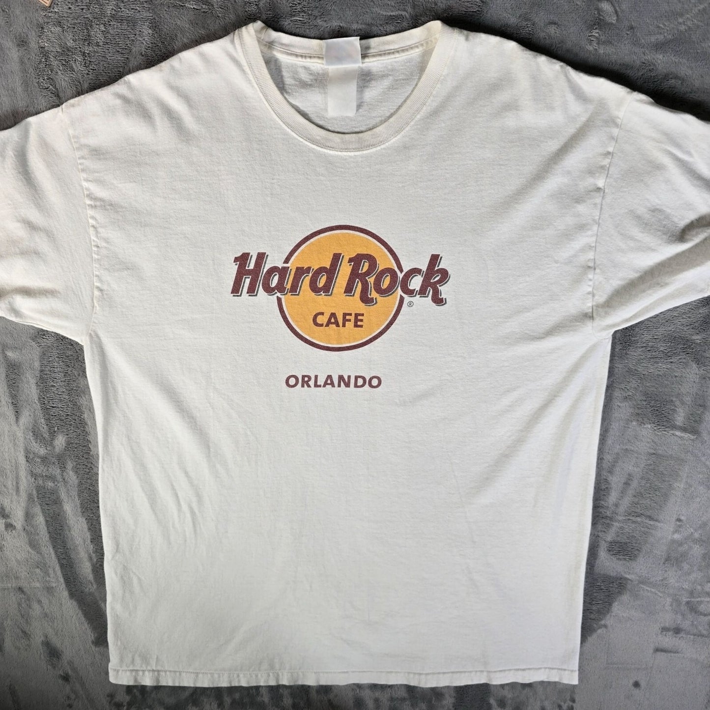 Vintage Y2K/ Early 2000s Hard Rock Cafe Orlando Motorola Logo White T-Shirt (XL)