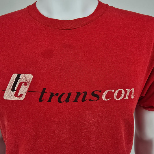 Distressed Vintage 1980s Screen Stars Transcon Lines Trucking Company T-Shirt -L