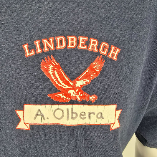 Vintage 1990s Lindbergh Eagles Renton, Washington "A. Olbera" T-Shirt (L)