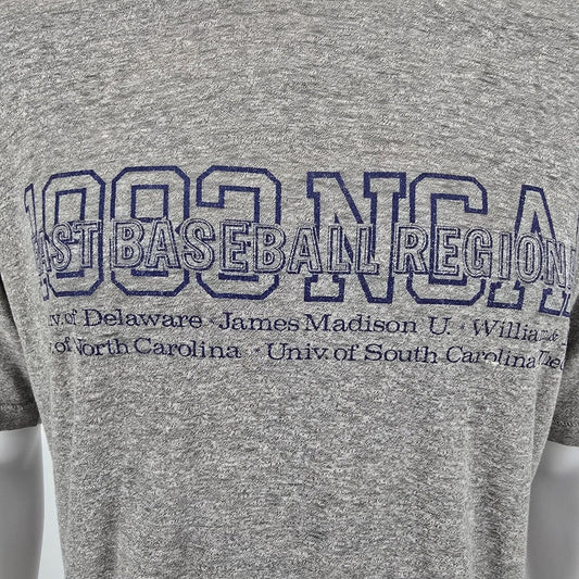 Vintage 1983 NCAA East Baseball Regionals Coca Cola "Coke Is It!" T-Shirt (L)