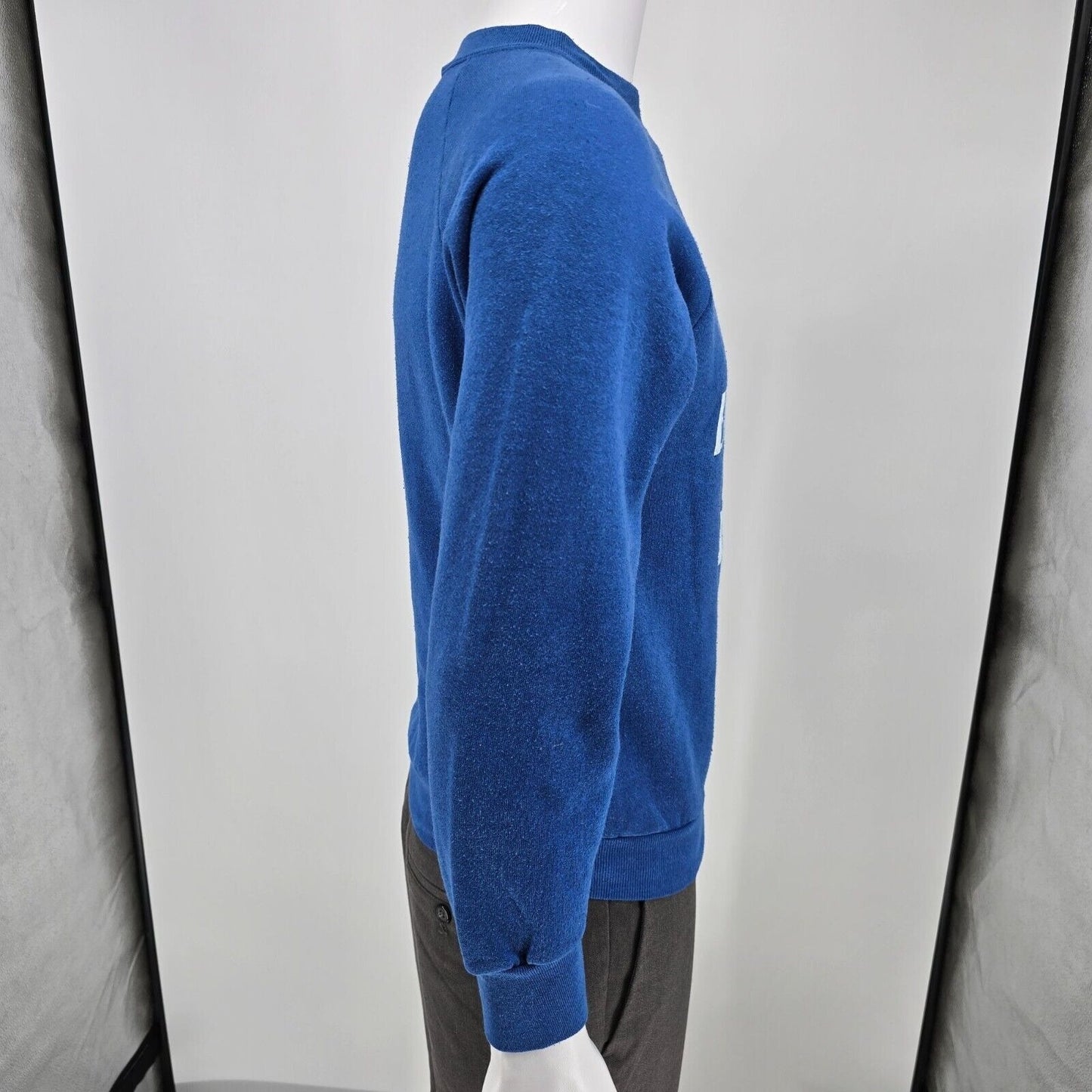Vintage 1980s Brookville (Ohio) Blue Devils Soccer Parent Blue Sweatshirt (M)