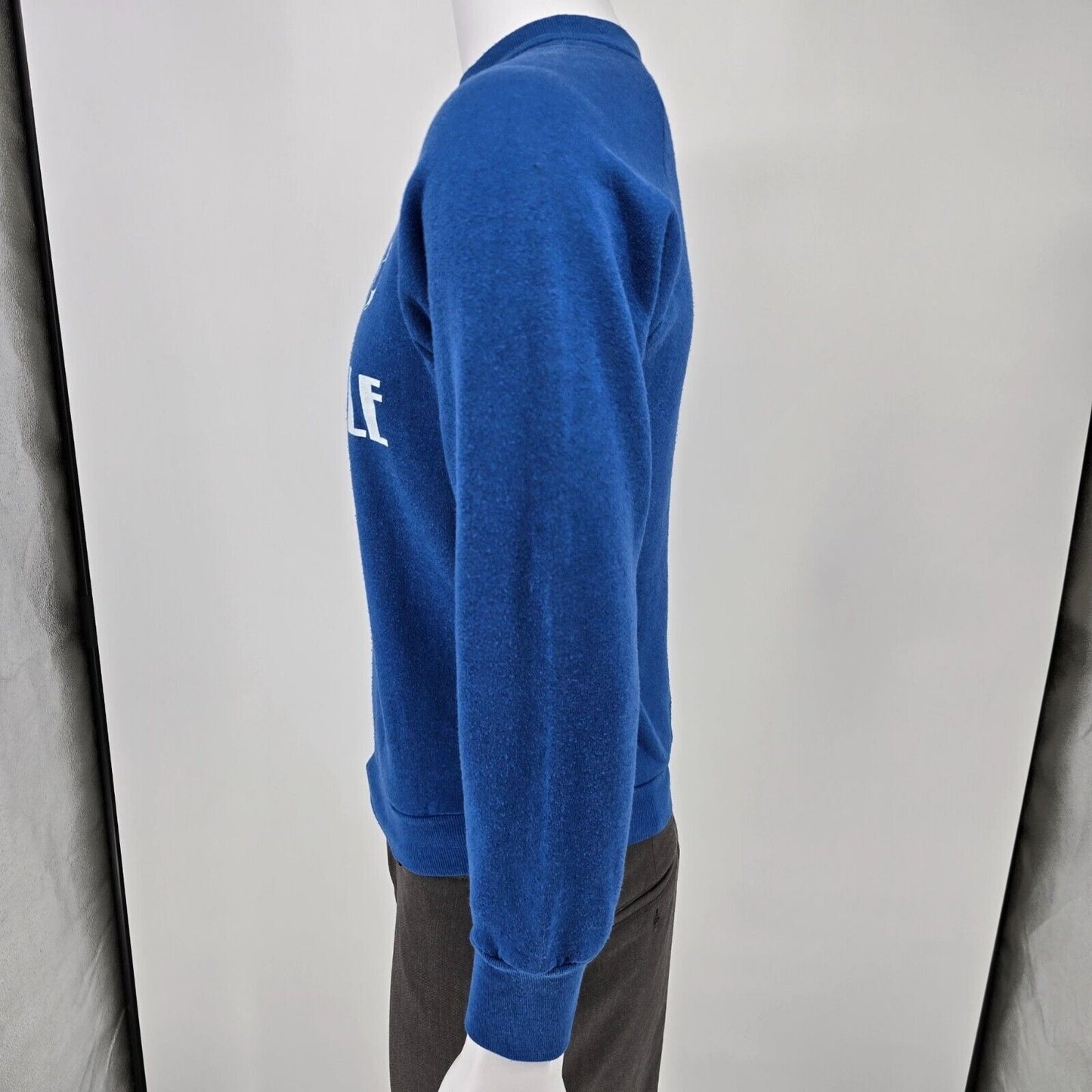 Vintage 1980s Brookville (Ohio) Blue Devils Soccer Parent Blue Sweatshirt (M)