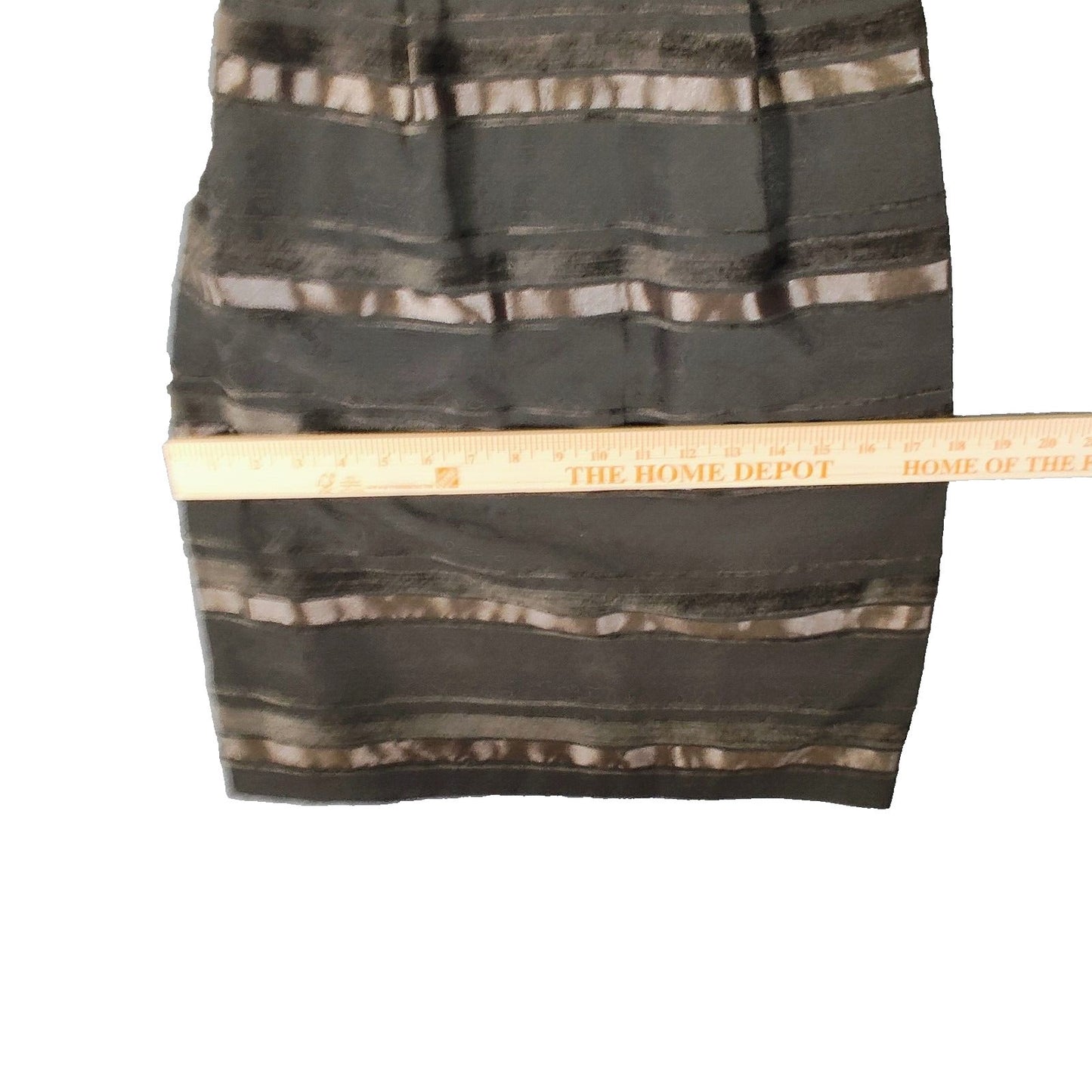 NWT Max & Cleo Women's Brown Striped Sleeveless Back Ziip Sheathe Dress (Size 4)