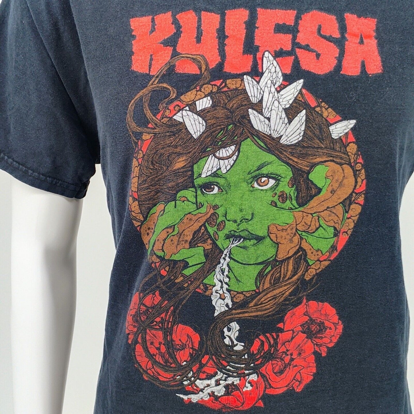 Rare Vintage 2000s Kylesa Sludge Metal Band Graphic T-Shirt (Large) *FLAW*