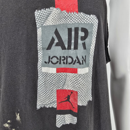 Vintage Early 1990s Nike Air Jordan Distressed Men's Jumpman Logo Tank Top (L)