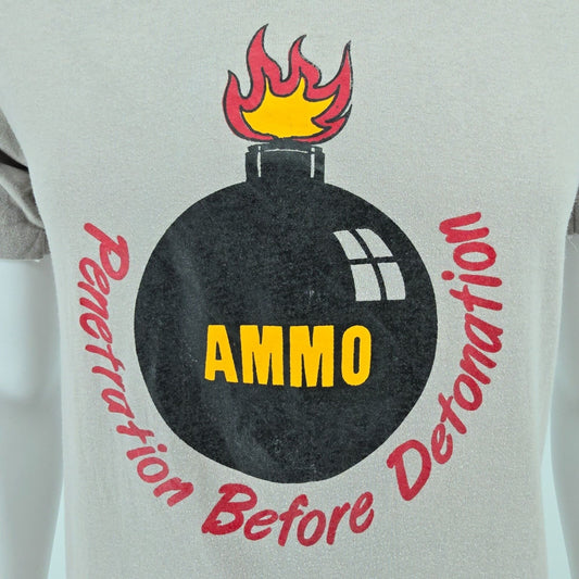 Vintage 1980s USAF Ammo Troops "Penetration Before Detonation" T-Shirt (S/M)
