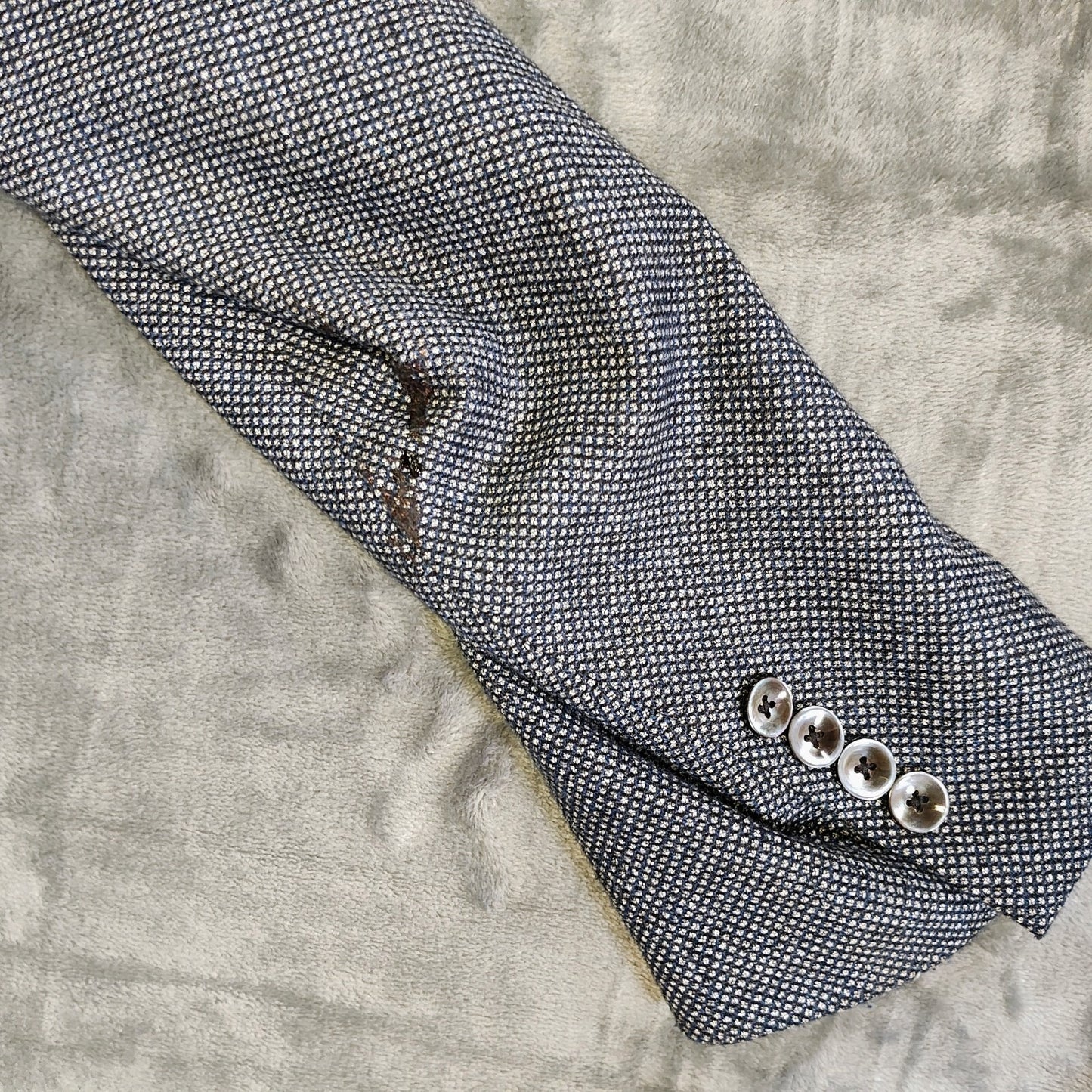 Boss Hugo Boss Janson1 Janson Blue Micro Check Sport Coat (44R)- $795 Retail