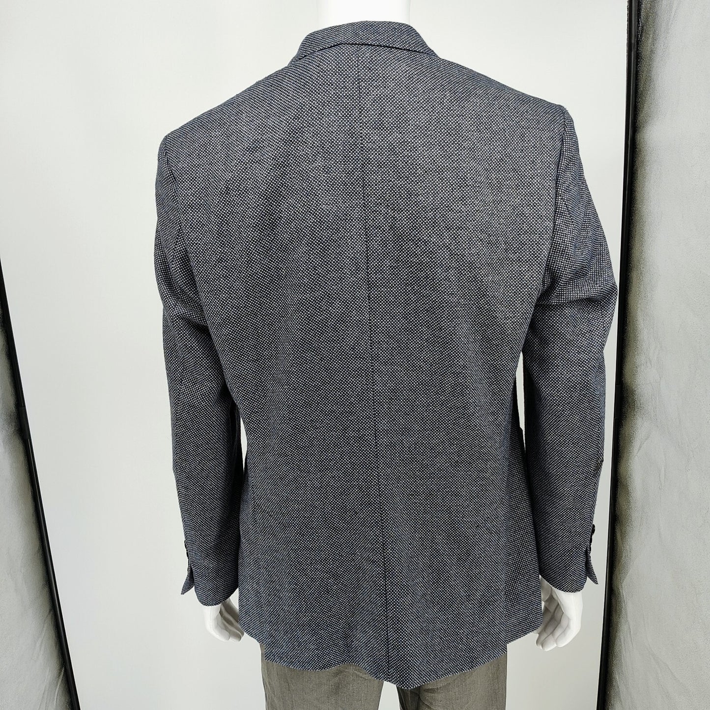 Boss Hugo Boss Janson1 Janson Blue Micro Check Sport Coat (44R)- $795 Retail