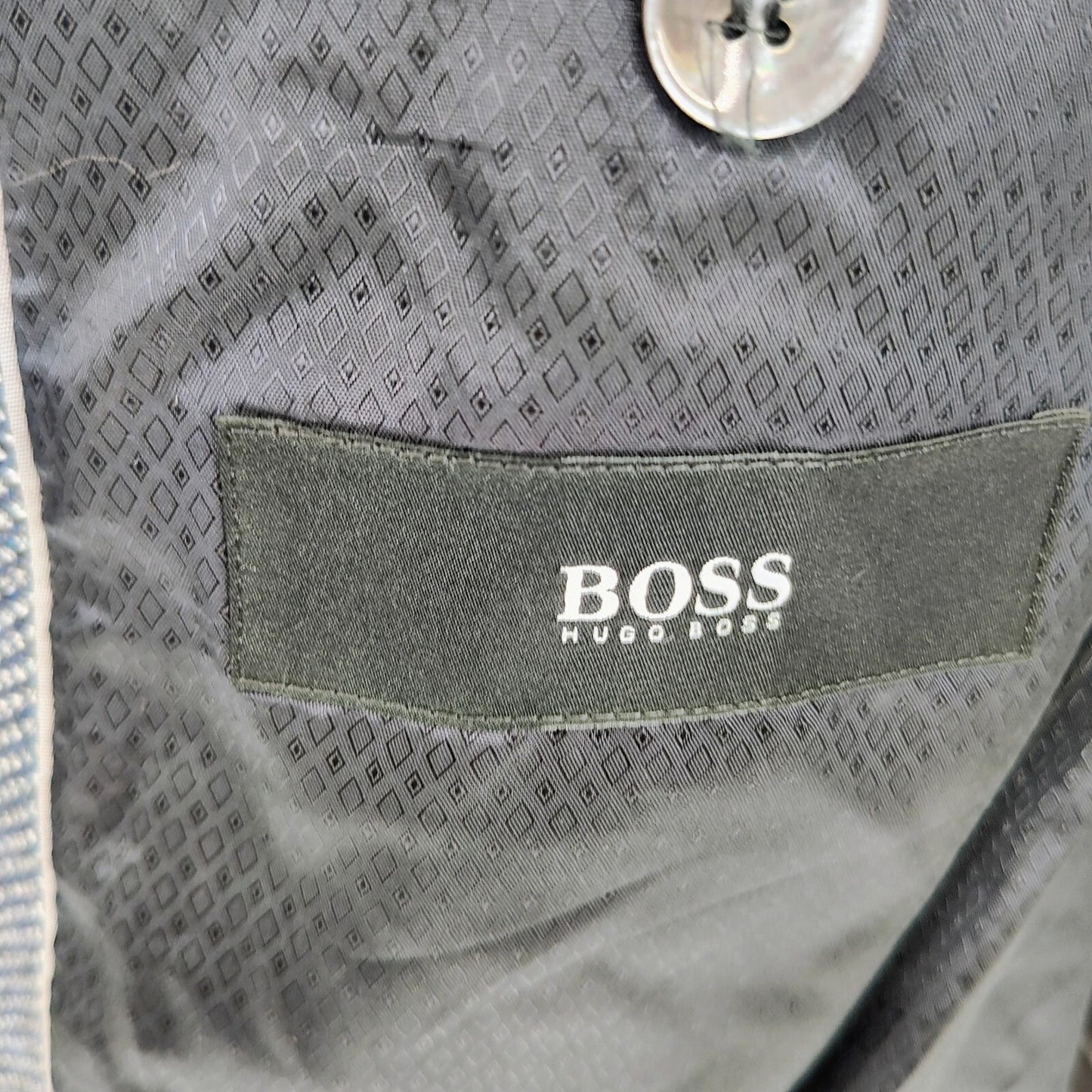 Boss Hugo Boss Janson1 Janson Blue Micro Check Sport Coat (44R)- $795 Retail
