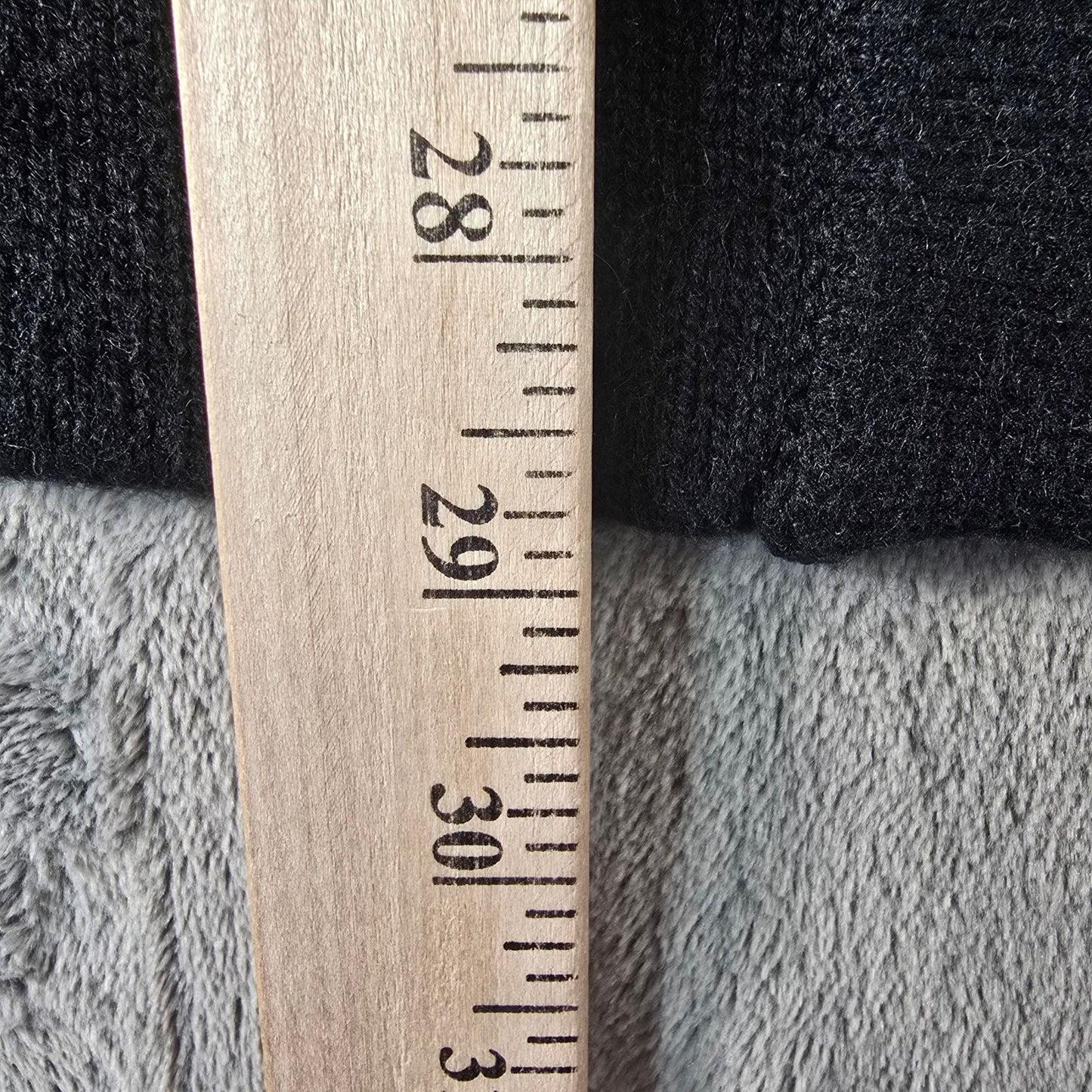 Vintage 1980s Knitivo II Women's Black Acrylic Open Front Cardigan Sweater (L)