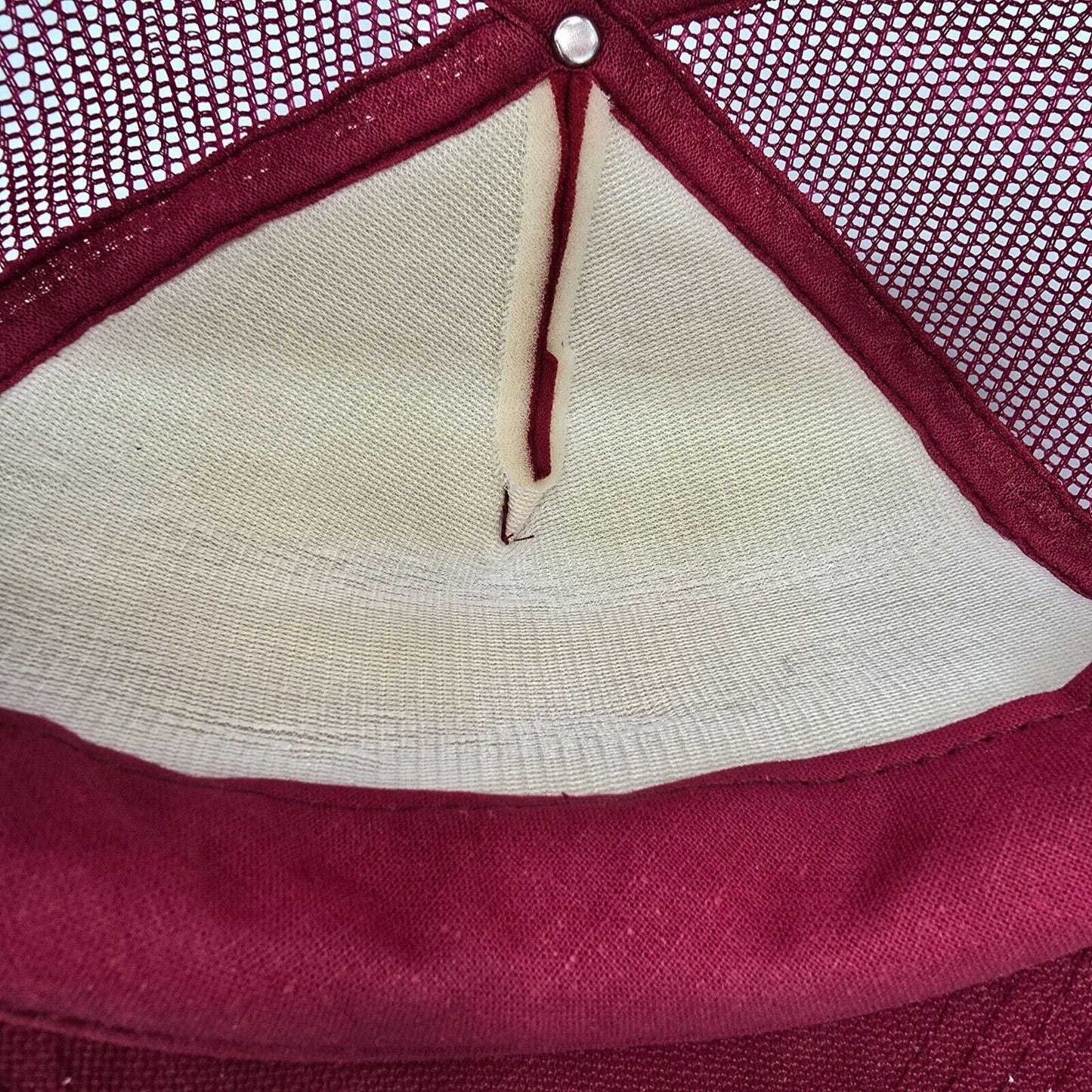 Vintage 1990s Distressed 929 Area Code Red Otto Mesh Back Trucker Hat *Damaged